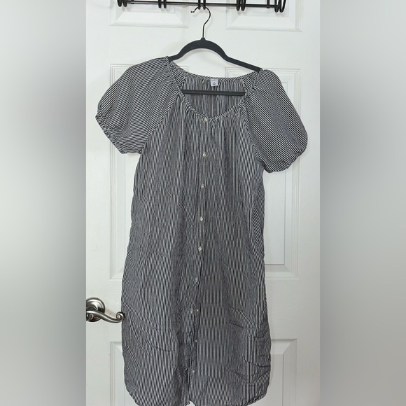 Old Navy Button Down Scoop Neck Striped Dress Medium - Picture 1 of 3